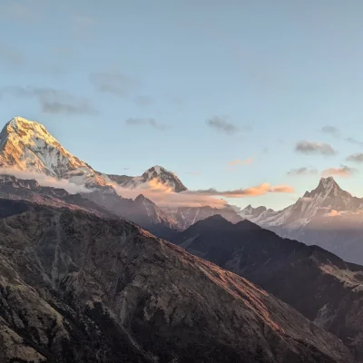 Floating above the clouds with the mountains as my witness.